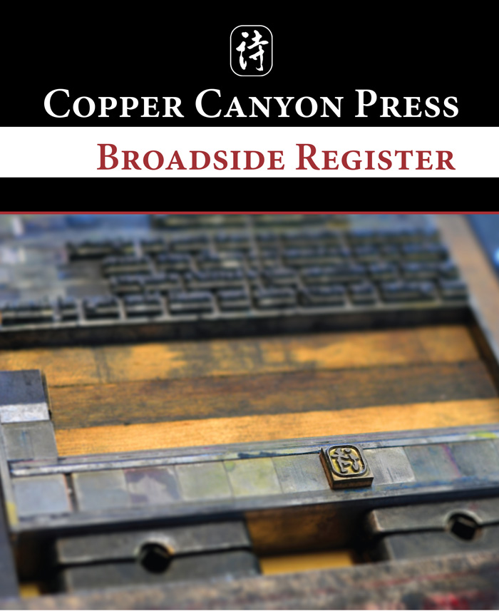 Broadside Register Copper Canyon Press