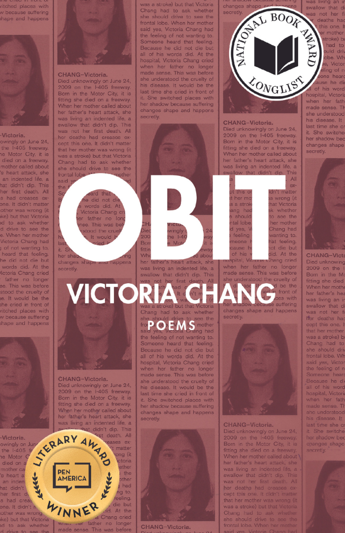 Obit by Victoria Chang - Copper Canyon Press